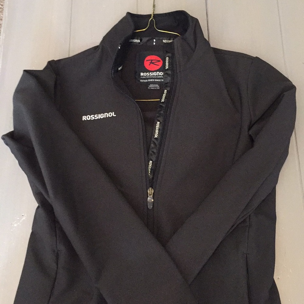 Rossignol black jacket, water wicking.
